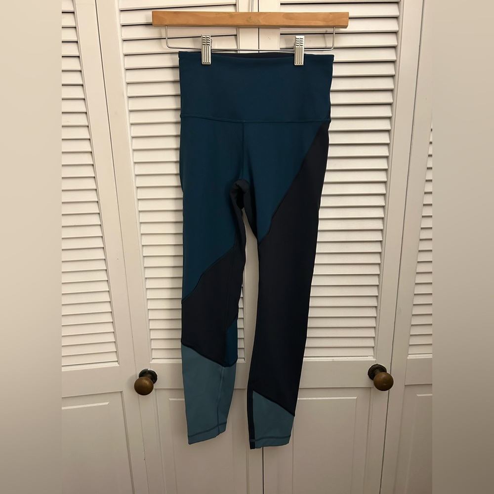 lululemon athletica Teal and Black Leggings